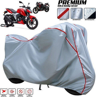 xodi Waterproof Two Wheeler Cover for TVS(Apache, Silver, Red, Multicolor)