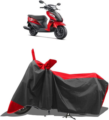 KEDIT Two Wheeler Cover for Universal For Bike(Let's, Red, Black)