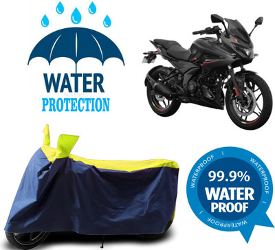 RTS COLLECTIONS Waterproof Two Wheeler Cover for Bajaj(Pulsar 220F, Multicolor)