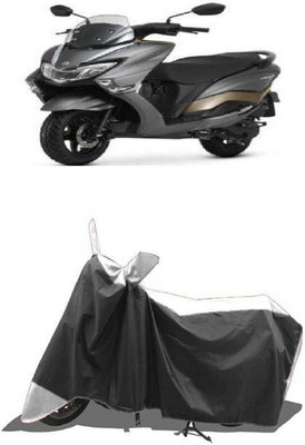 RAAMKM Two Wheeler Cover for Hero, Honda, Bajaj, TVS, Yamaha(DR-Z50 BS6, White, Black)