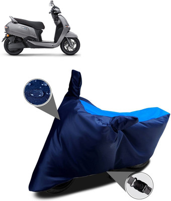 DeepShakshi AUTOMOTIVE Two Wheeler Cover for TVS(iQube Electric, Blue, Black)