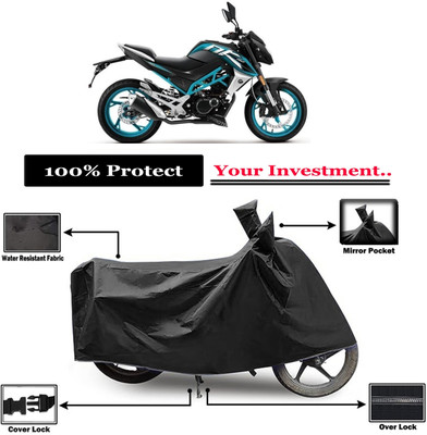 Amexride Two Wheeler Cover for CFMoto(150NK, Black)