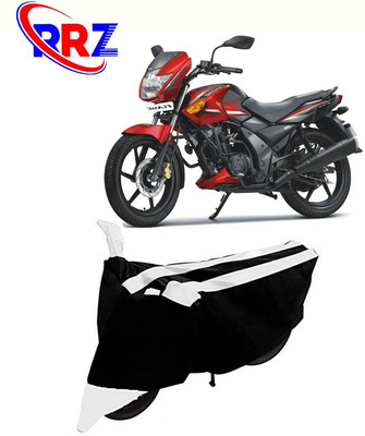 RRZ Waterproof Two Wheeler Cover for TVS(Flame SR125, Black, White)