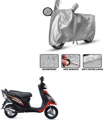 FKOK Waterproof Two Wheeler Cover for TVS(Scooty Streak, Silver)