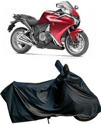 Autofly Waterproof Two Wheeler Cover for Honda(VFR 1200F, Black)