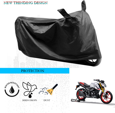 ANTHUB Waterproof Two Wheeler Cover for TVS(Apache RTR 160 4V, Black)