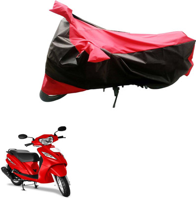 Mdstar Waterproof Two Wheeler Cover for TVS(Wego, Black, Red)