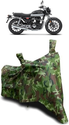 ATBROTHERS Waterproof Two Wheeler Cover for Honda(Hness CB350, Multicolor, Green)