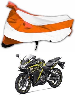 Ascension Two Wheeler Cover for Honda(CBR 250R, Orange, White)