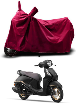 KEDIT Two Wheeler Cover for Yamaha(Fascino BS6, Maroon)