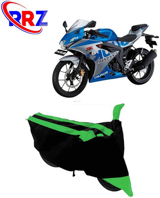 RRZ Waterproof Two Wheeler Cover for Suzuki(GSX R150, Black, Green)