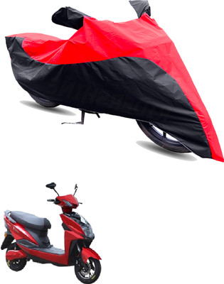 Motodreka Two Wheeler Cover for Techo Electra(Raptor BS6, Red, Black)