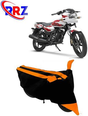 RRZ Waterproof Two Wheeler Cover for TVS(Phoenix 125, Black, Orange)