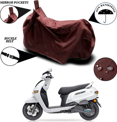 KEDIT Two Wheeler Cover for TVS(iQube Electric, Maroon)