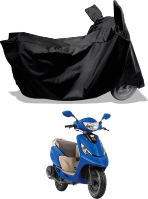 Amexride Two Wheeler Cover for TVS(Scooty Zest 110 BS6, Black)