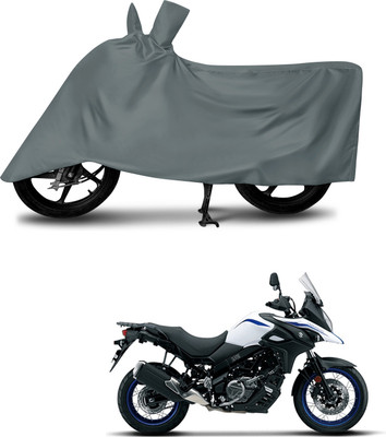 DeepShakshi AUTOMOTIVE Waterproof Two Wheeler Cover for Suzuki(V-Strom 650 XT, Grey)