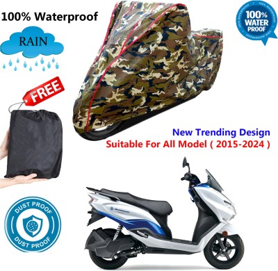 AUTOCAD Waterproof Two Wheeler Cover for Suzuki(Burgman Electric, Multicolor)