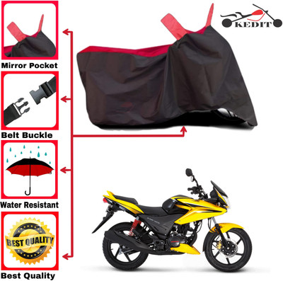 KEDIT Two Wheeler Cover for Honda(CBF Stunner, Red, Black)