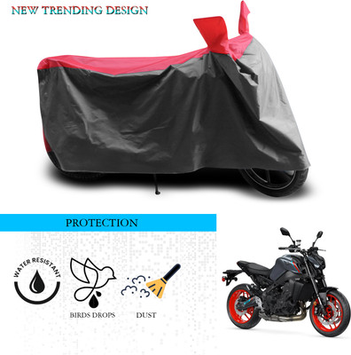 ANTHUB Waterproof Two Wheeler Cover for Yamaha(MT 9, Grey, Red)