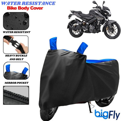 BigFly Two Wheeler Cover for Bajaj(Pulsar NS 200, Black, Blue)