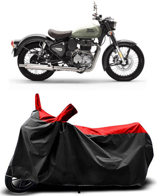 MMSSTAR Waterproof Two Wheeler Cover for Royal Enfield(Classic 350 Signals, Red)