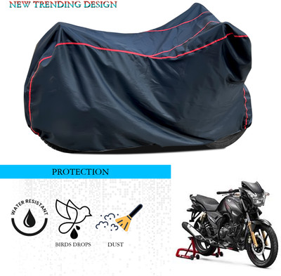 ANTHUB Waterproof Two Wheeler Cover for TVS(Apache 150, Black)