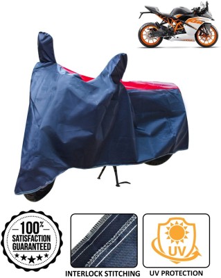 AutoRetail Waterproof Two Wheeler Cover for KTM(RC 200, Blue, Red)