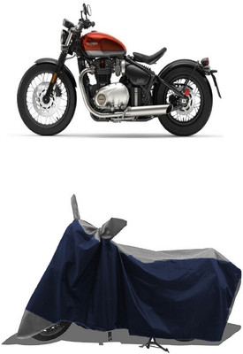 SUGASHRI Waterproof Two Wheeler Cover for Triumph(Bonneville Bobber, Grey, Blue)