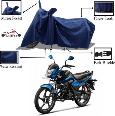 KEDIT Two Wheeler Cover for Universal For Bike(Splendor I Smart, Blue)