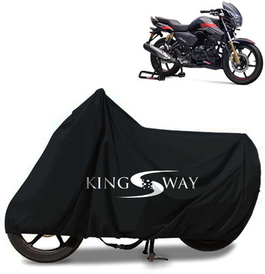 Kingsway Waterproof Two Wheeler Cover for TVS(Apache RTR 180, Black)