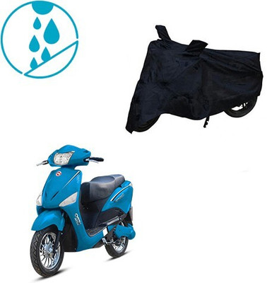 MMSSTAR Waterproof Two Wheeler Cover for Hero(Electric, Black)