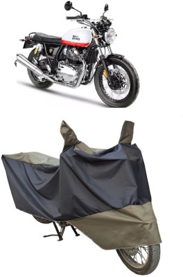 ETIOTIC Waterproof Two Wheeler Cover for Royal Enfield(Interceptor 650, Black, Green)