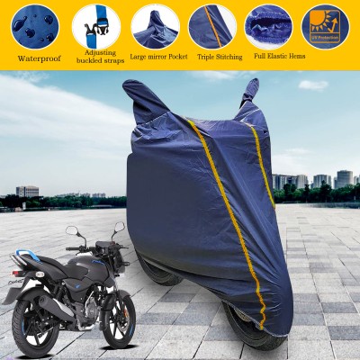 GARREGE Waterproof Two Wheeler Cover for Bajaj(Pulsar 125 Neon BS6, Blue)