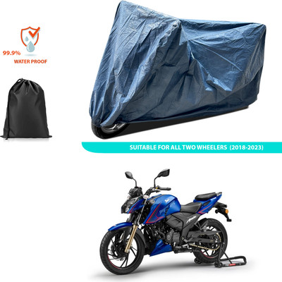 CODOKI Waterproof Two Wheeler Cover for TVS(Apache RTR 200, Blue)