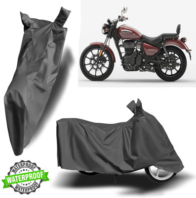 Autoinnovation Waterproof Two Wheeler Cover for Royal Enfield(Meteor 350, Grey)