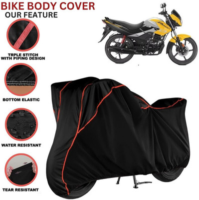 kerwa Waterproof Two Wheeler Cover for Hero(Passion Pro, Black, Red)