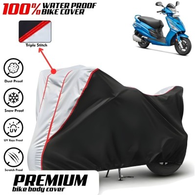 Mwiss Waterproof Two Wheeler Cover for Hero(Maestro, Black, Silver)