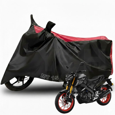 Y3H Two Wheeler Cover for Yamaha(MT 15 New BS6, Black, Red)