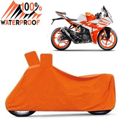 ROYAL AUTO MART Waterproof Two Wheeler Cover for KTM(RC 125, Orange)