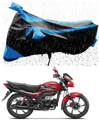 Mdstar Waterproof Two Wheeler Cover for Hero(Passion Pro i3S, Blue, Black)