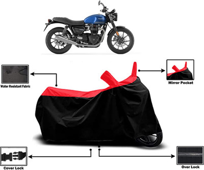 Amexride Two Wheeler Cover for Triumph(Street Twin, Red)