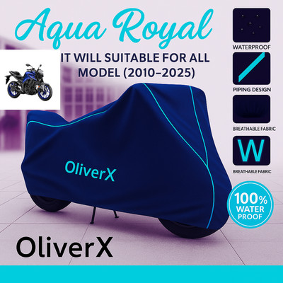 OliverX Waterproof Two Wheeler Cover for Yamaha(MT 03, Blue, Red)