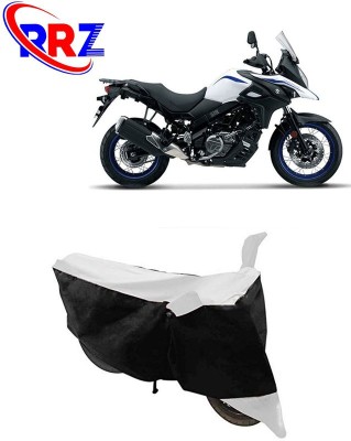 RRZ Waterproof Two Wheeler Cover for Suzuki(V-Strom 650 XT, Black, White)