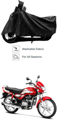 MMSSTAR Waterproof Two Wheeler Cover for Hero(HF Deluxe BS6, Black)