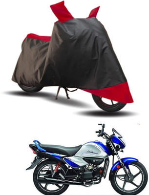 KEDIT Two Wheeler Cover for Hero(Splendor I Smart, Red, Black)