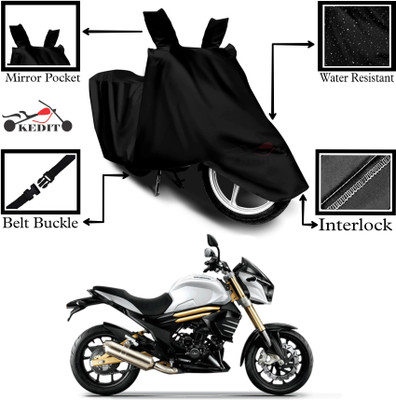 KEDIT Two Wheeler Cover for Mahindra(MOJO XT 300, Black)