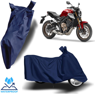 ROYAL AUTO MART Waterproof Two Wheeler Cover for Honda(CBR650R, Blue)