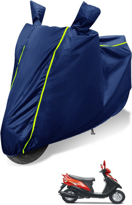 Auto Hub Waterproof Two Wheeler Cover for Mahindra(Flyte, Blue)