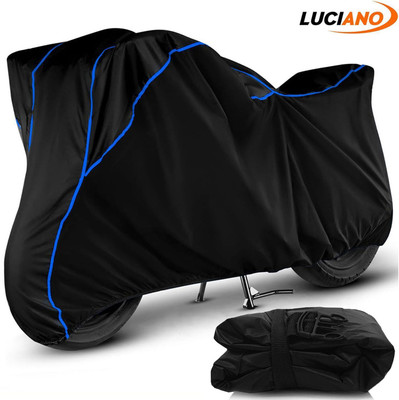 Luciano Waterproof Two Wheeler Cover for Kawasaki(Ninja 1000 BS6, Black, Blue)