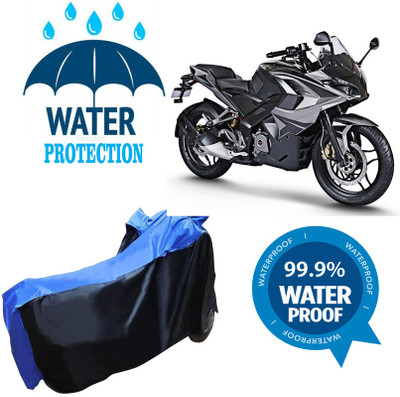 Mdstar Waterproof Two Wheeler Cover for Bajaj(Pulsar RS 200, Multicolor)